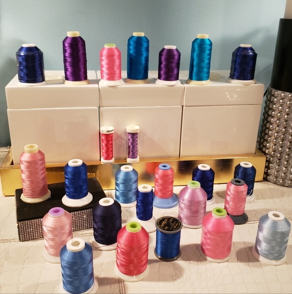 Brother Design Embroidery Thread Various Brands Some Unopened And Other Used Spools Poshmark